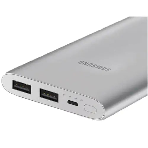 Samsung Battery Pack 10000 mAh, Power Bank, silver color